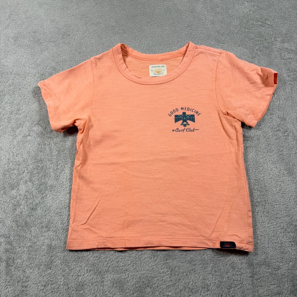 Faherty Steven Paul‎ Judd T-Shirt Kids Size 5 Orange Good Medicine Surf Club